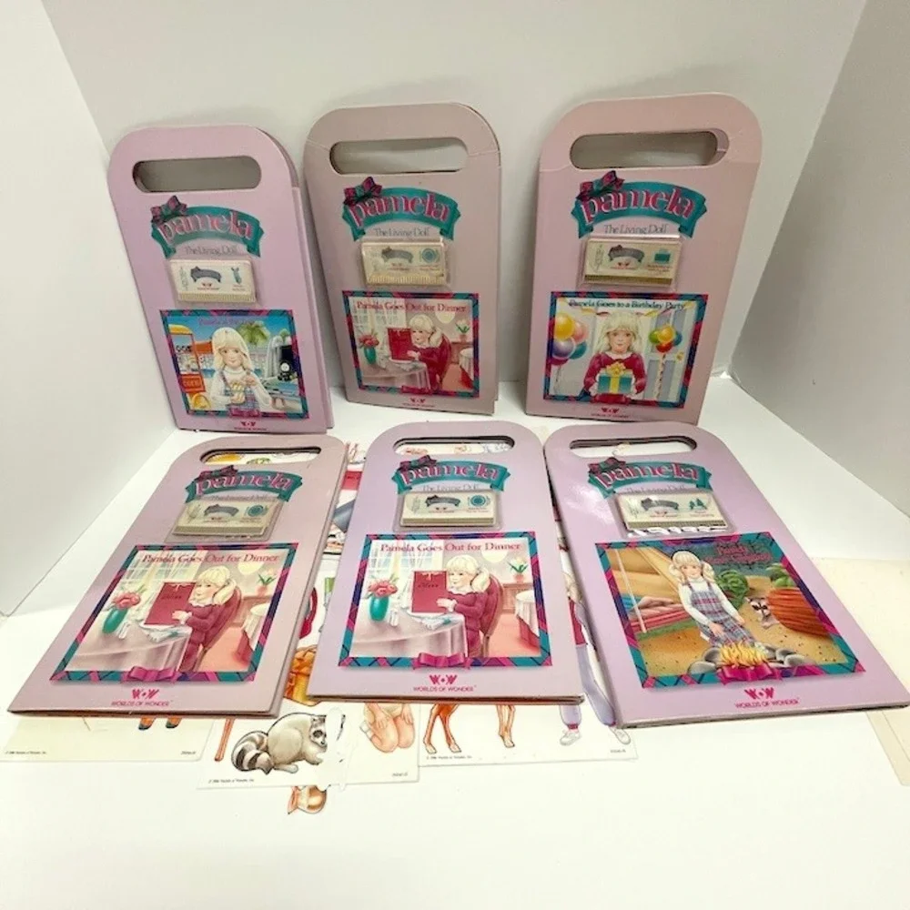 Huge Vintage Pamela the‎ Living Doll Cassettes & Sticker Play Sets